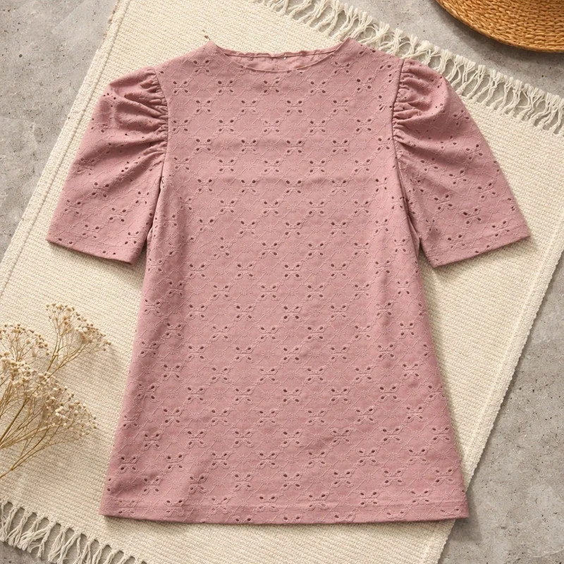 Manches bouffantes Top Rose 0091 – Shein – taille M / 38 / 10