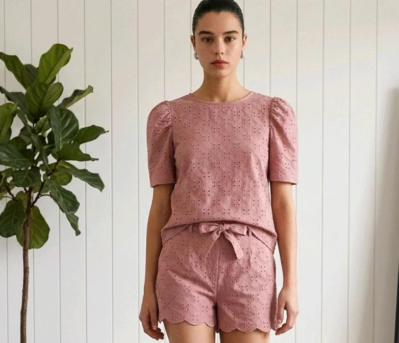 Manches bouffantes Top Rose 0091 – Shein – taille M / 38 / 10 2