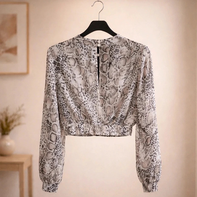 Imprimé(Serpent/Léopard Crop top n0093 – Tally Weijl – taille L / 40 / 12 2