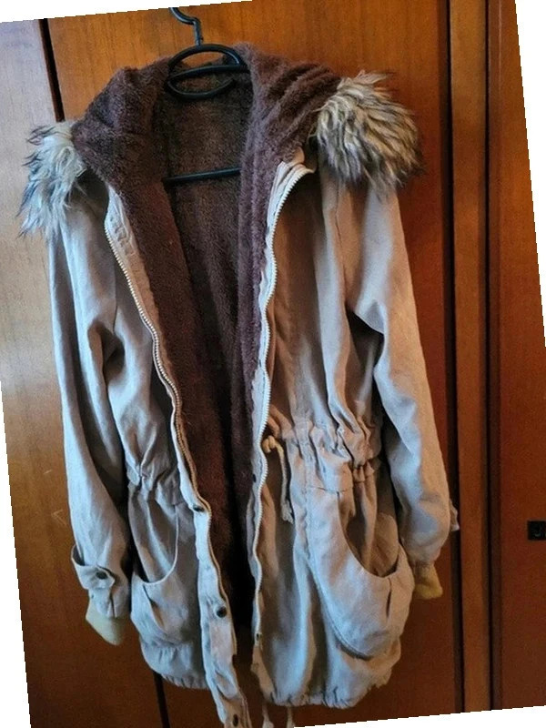 Parka doublée effet fourrure mi saison n235 – taille S / 36 / 8 2