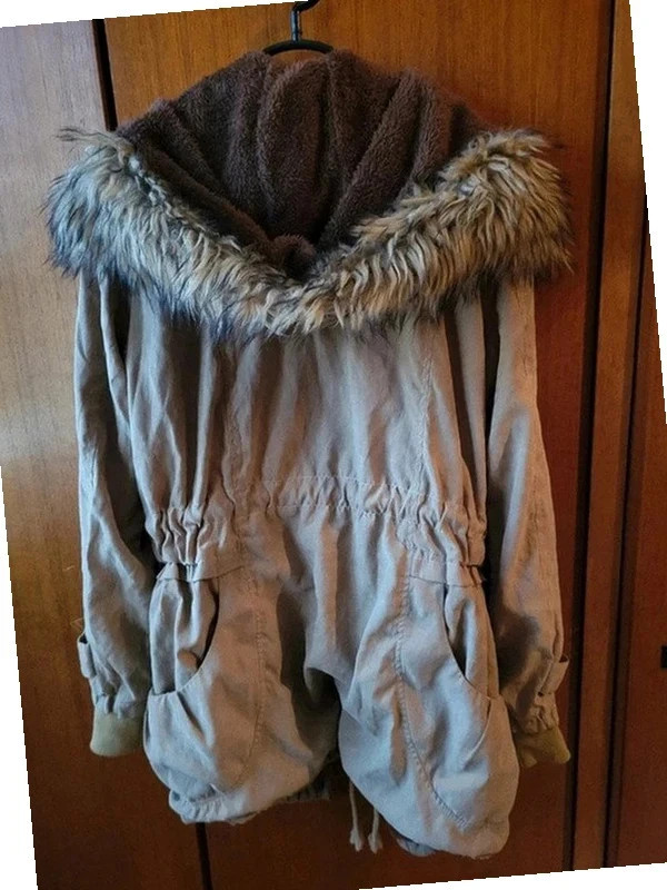 Parka doublée effet fourrure mi saison n235 – taille S / 36 / 8 4