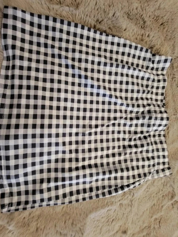 Mini-jupe 0134 – Vichy Noir & Blanc – Shein – taille M / 38 / 10