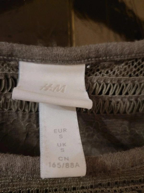 H&M Top dentelle kaki -n154 – H&M – taille S / 36 / 8 3