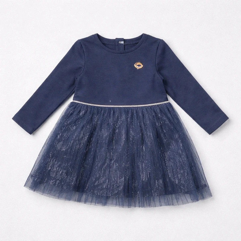 Tulle pailleté et robe bleue marine n0075 – Sergent Major – taille 24-36 mois / 92 cm 2
