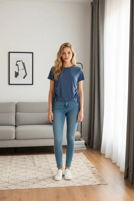 Style Y2K Top bleu marine n0064 – Shein – taille S / 36 / 8 2