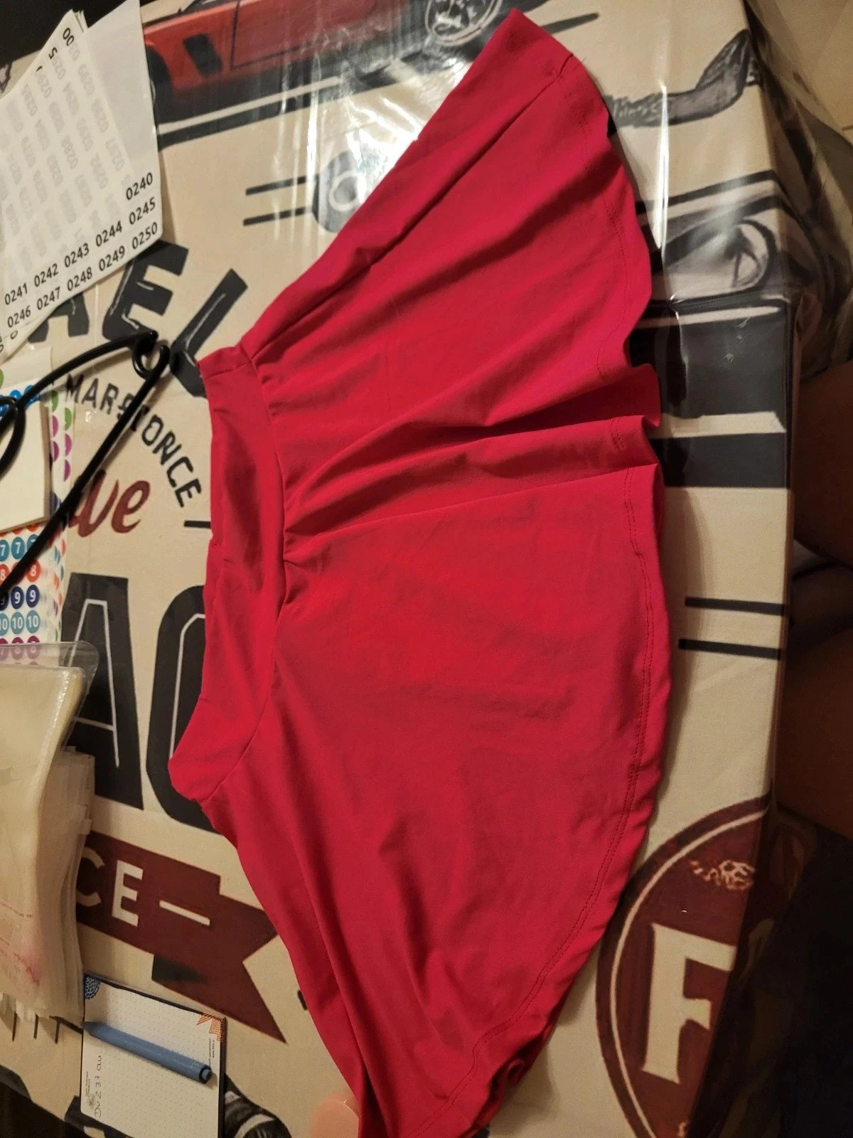 Jupe patineuse n240 rouge vif – Shein – taille XS / 34 / 6 2