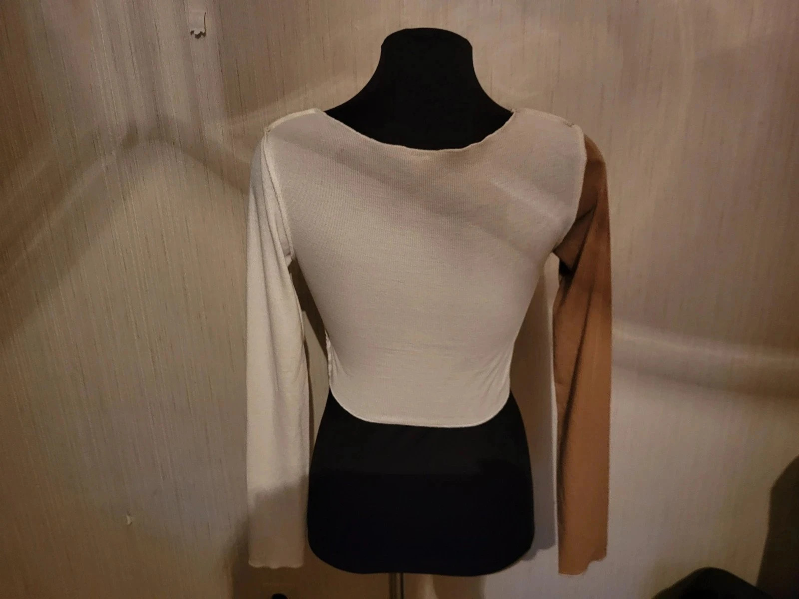 Bicolore crop top style Patchwork n245 – Shein – taille S / 36 / 8 2