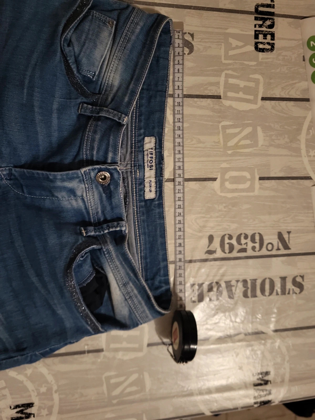 Jean slim dégradé bleu et blanc n0062 – Tiffosi – taille XS / 34 / 6 4