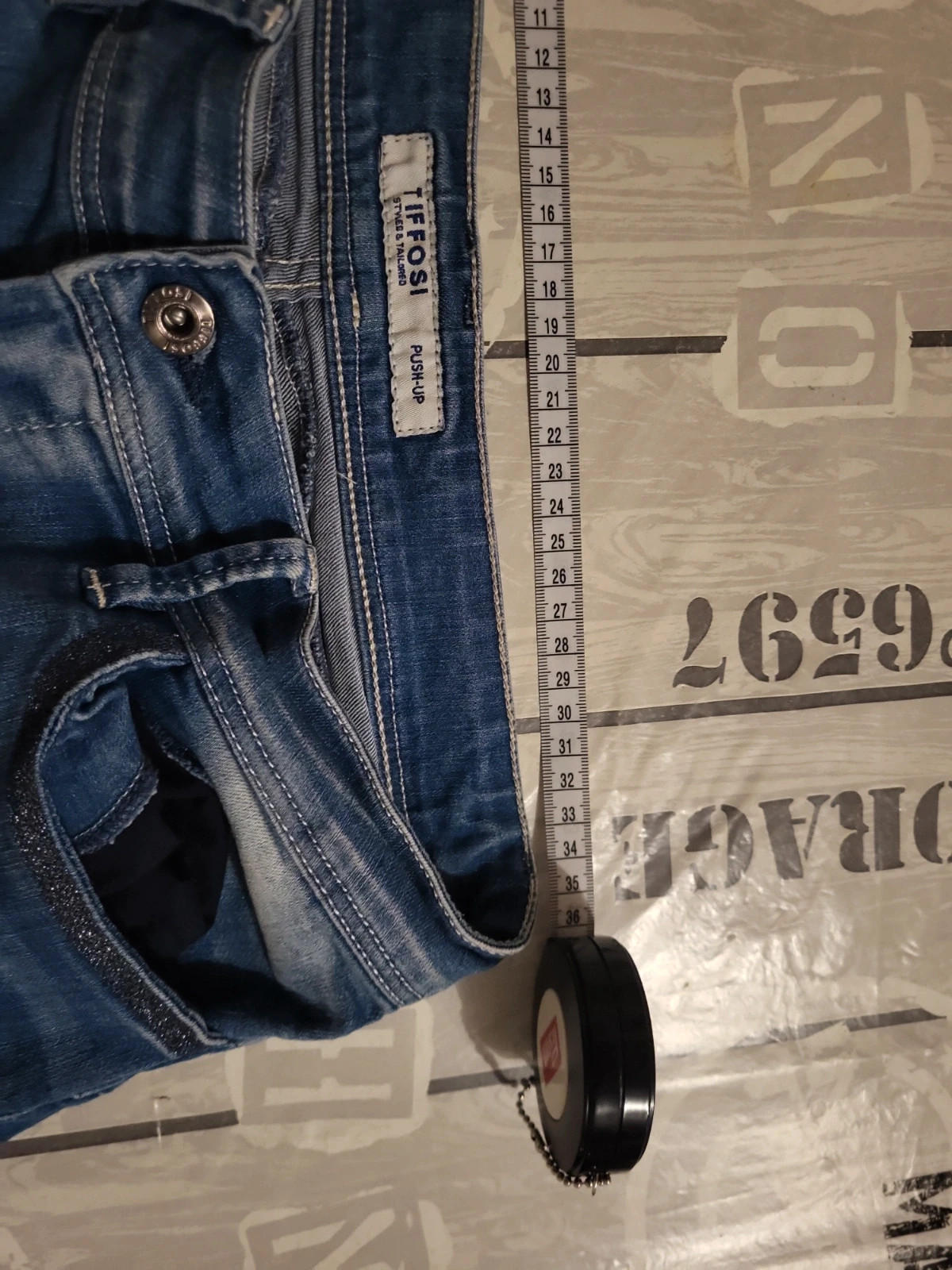Jean slim dégradé bleu et blanc n0062 – Tiffosi – taille XS / 34 / 6 3