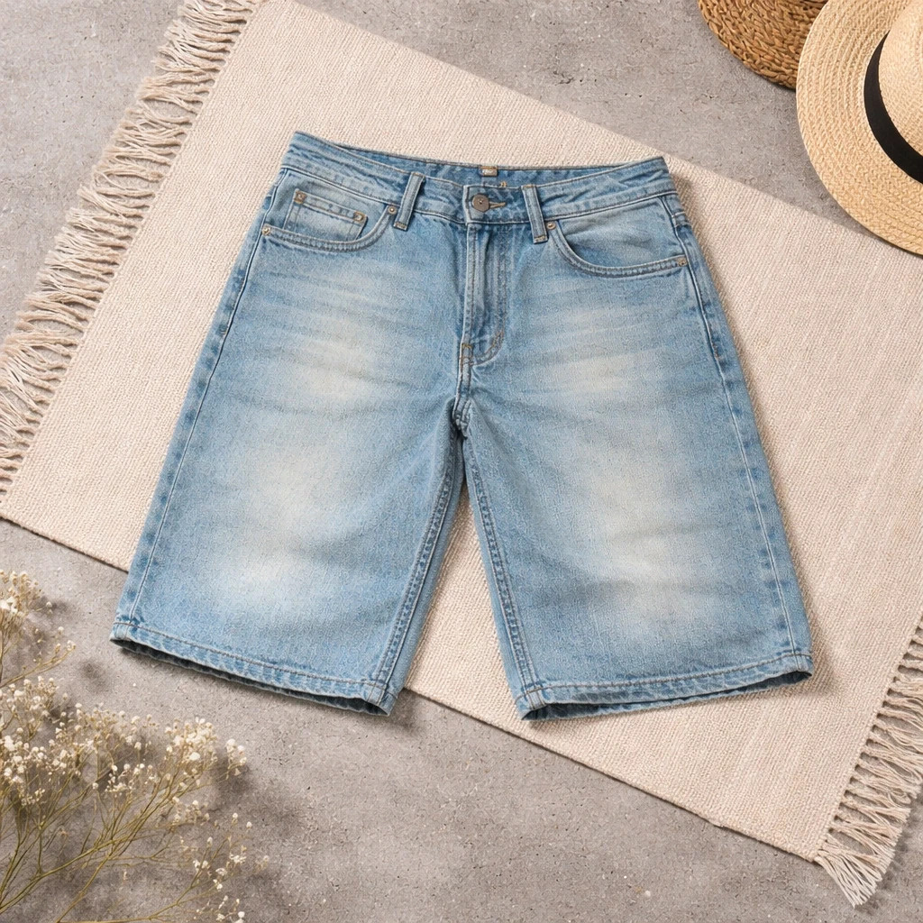 Short en jean délavé 0041