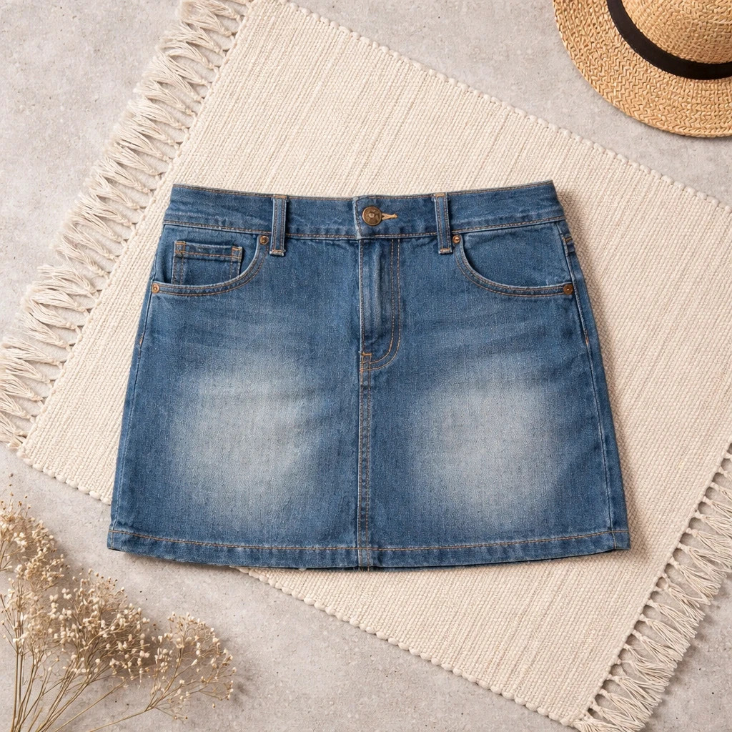 Jupe en jean Morango vintage n0049 – MORANGO – taille M / 38 / 10