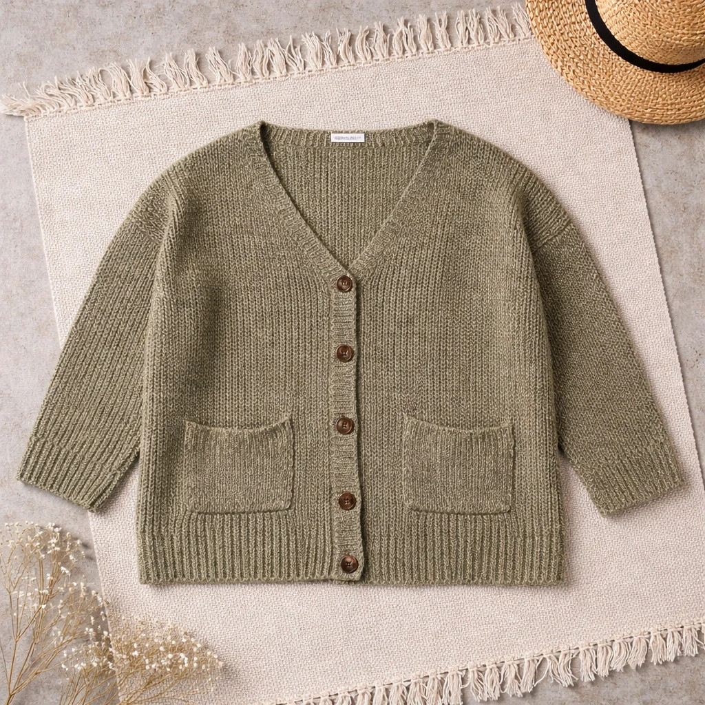 Gilet Vintage en Grosse Maille n0034