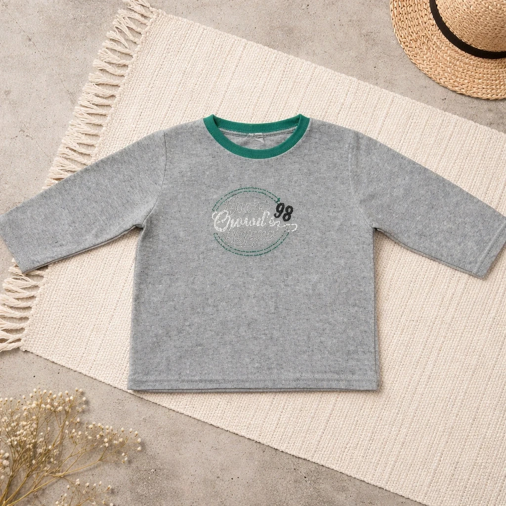 Haut en Velours Gris n0022