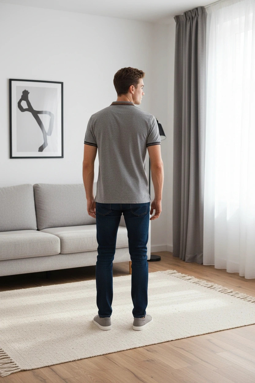 Polo Homme Gris n0024 – Zara Man – taille S 3