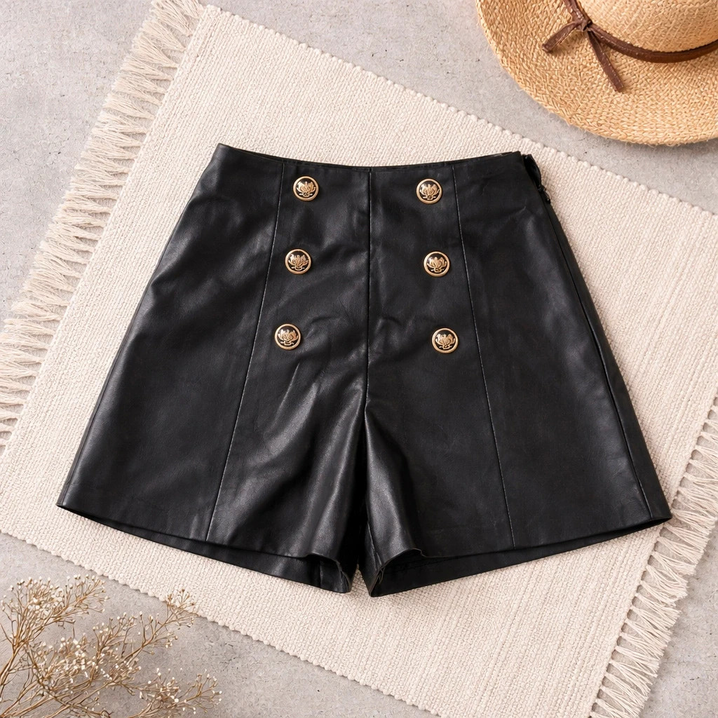 Short Similicuir Amisu n0007 – Amisu – taille XXS / 32 / 4 3