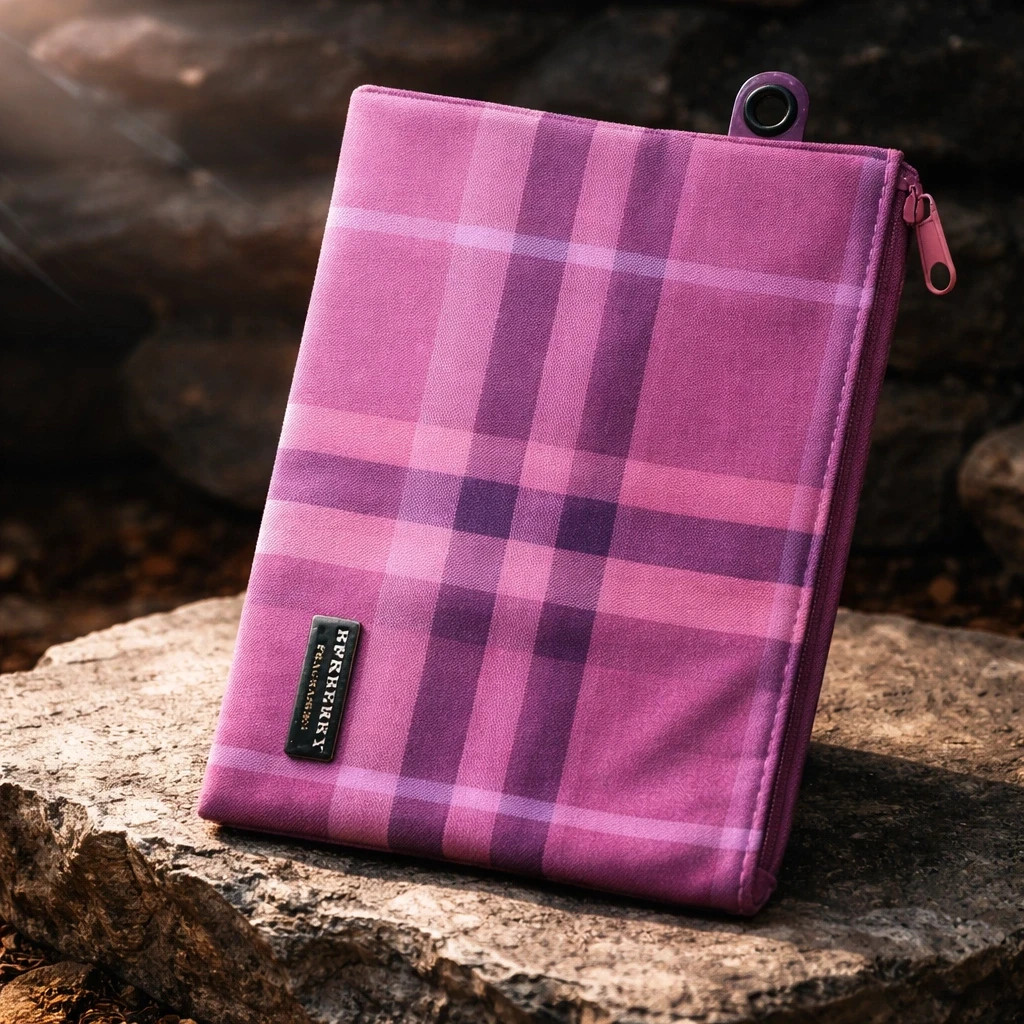 Pochette Burberry Fragrances - Tartan Violet & Fuchsia n68