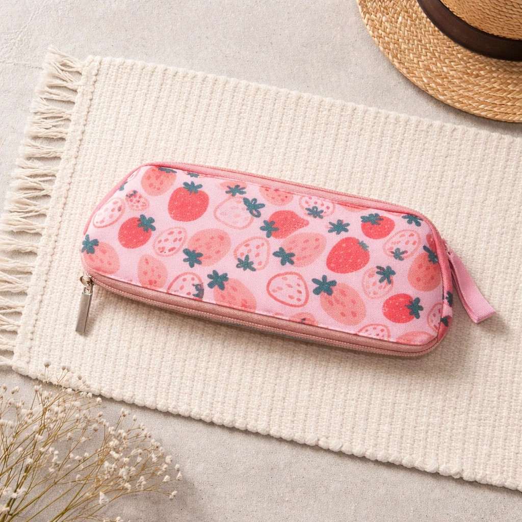 Trousse à maquillage / école motifs fraises n53 – Sieber 2