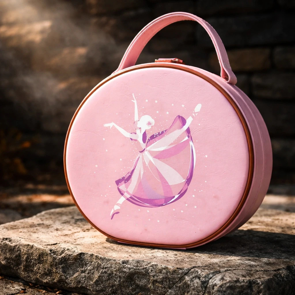 Sac rond Rose "Ballerine" Vintage Style - n33 – taille 6 ans / 116 cm