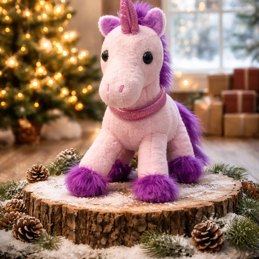 Grande Peluche Licorne Rose & Violette – landahl – taille 3 ans / 98 cm 2