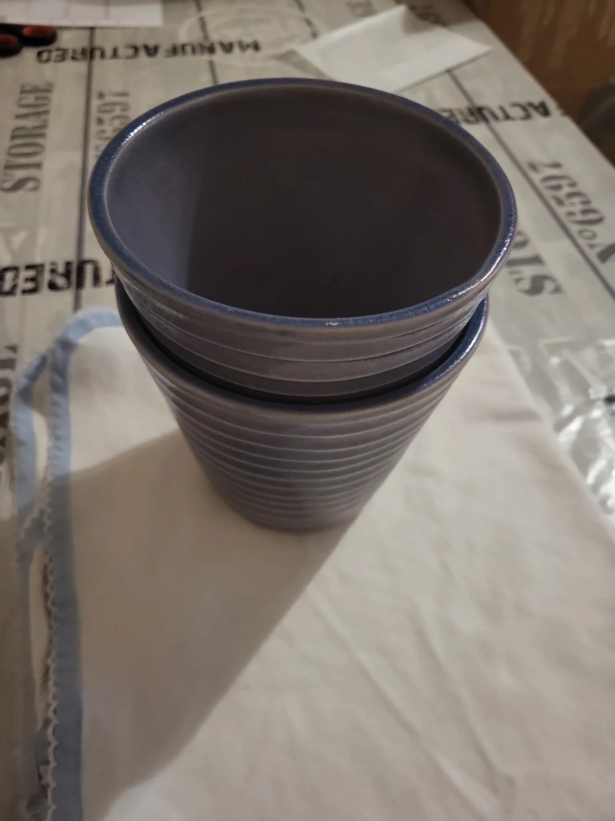 Cache-pot en céramique bleue 2x : l'atout charme de vos plantes.n68 – culture living art 3