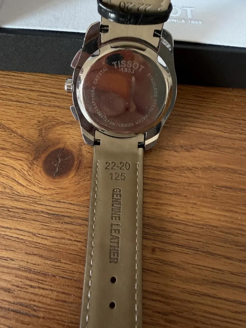 Montre chronographe cadran crème bracelet cuir 3