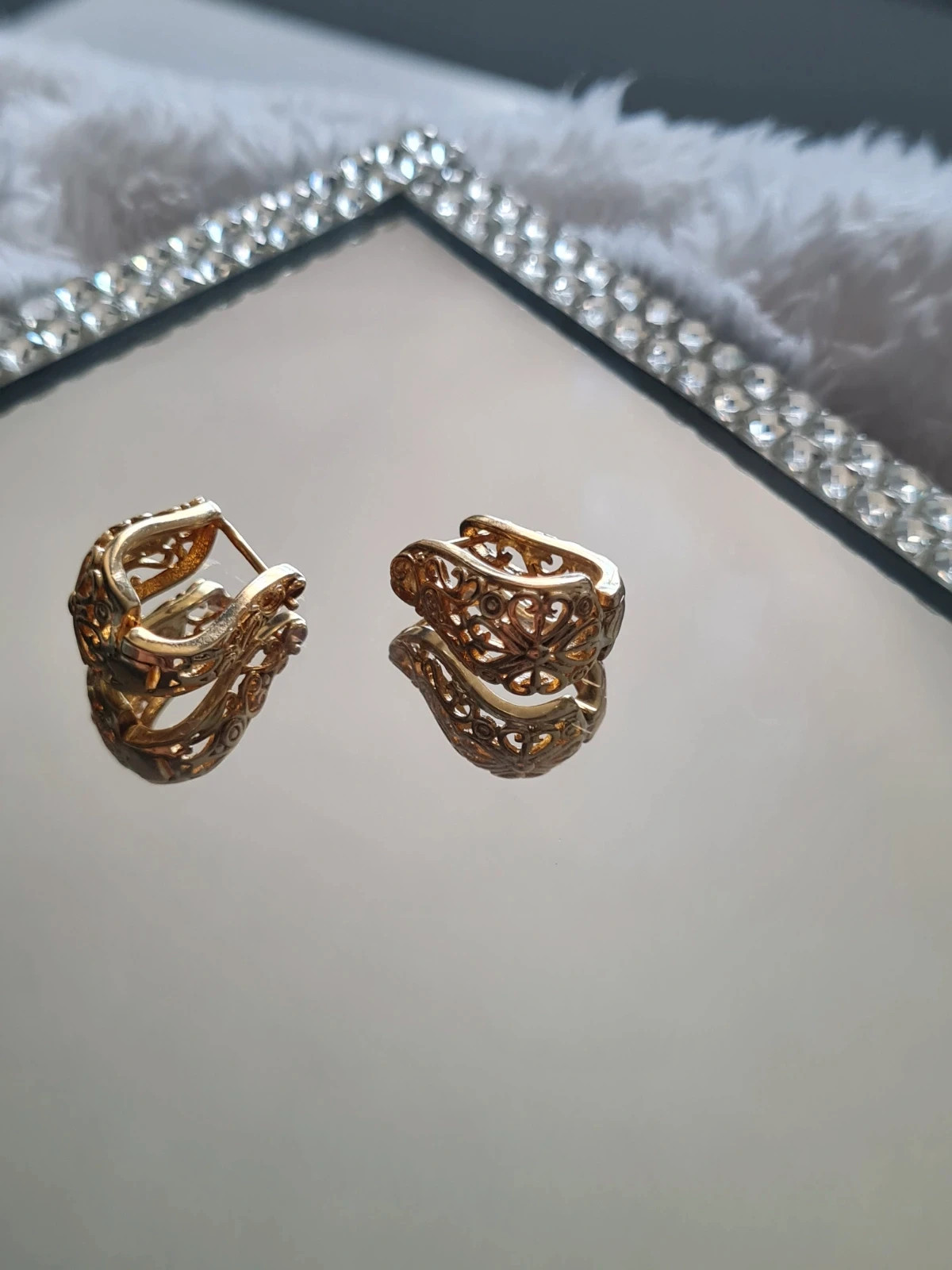 Boucle d'oreilles doré 4