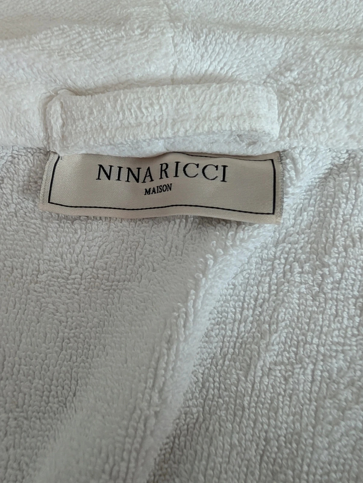 Peignoir blanc 100% coton / Taille L / Nina Ricci – Nina Ricci – taille L / 40 / 12 4