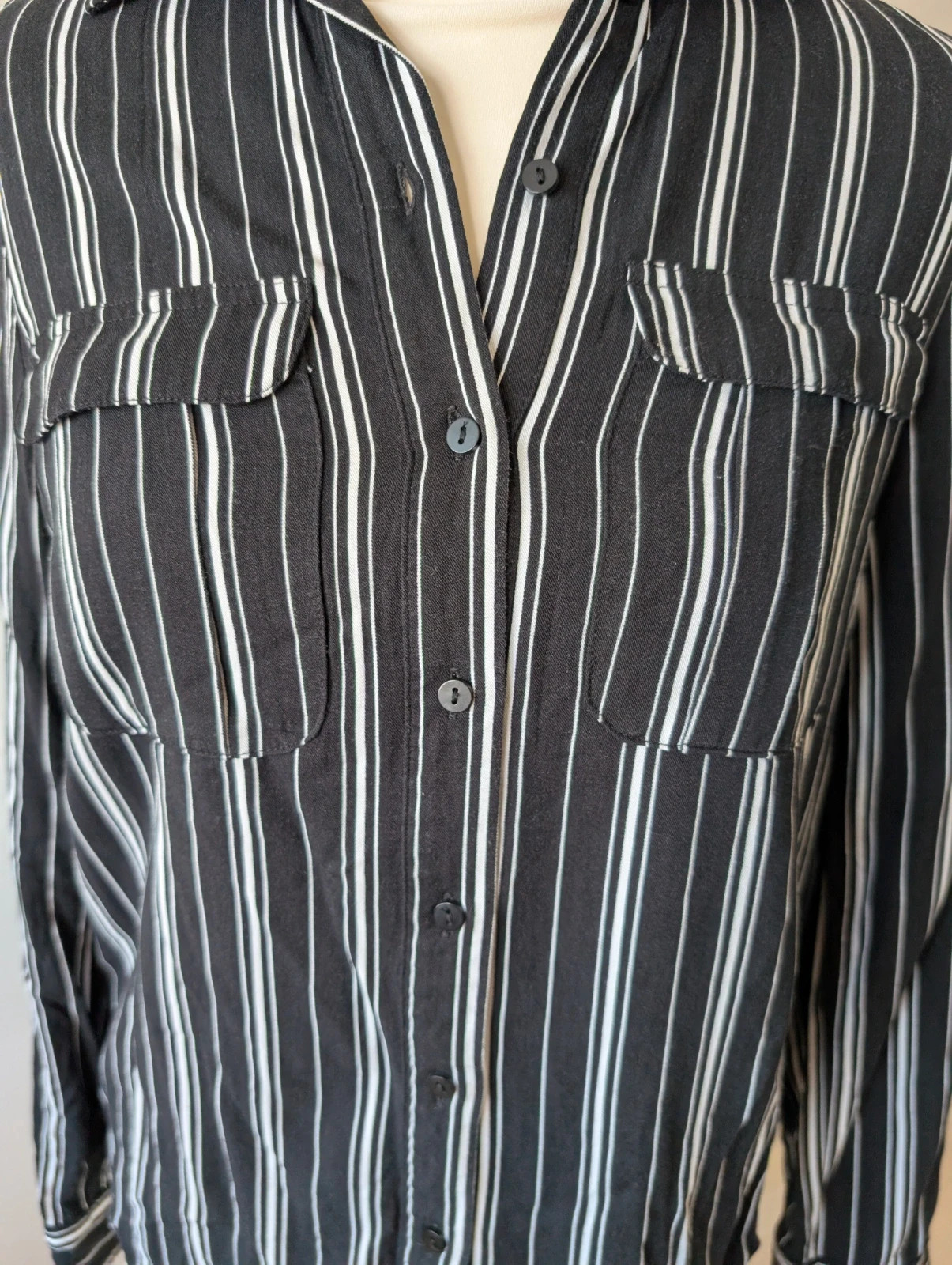 Chemisier noir et blanc / Taille 34 / 36 / H&M – H&M – taille XS / 34 / 6 3