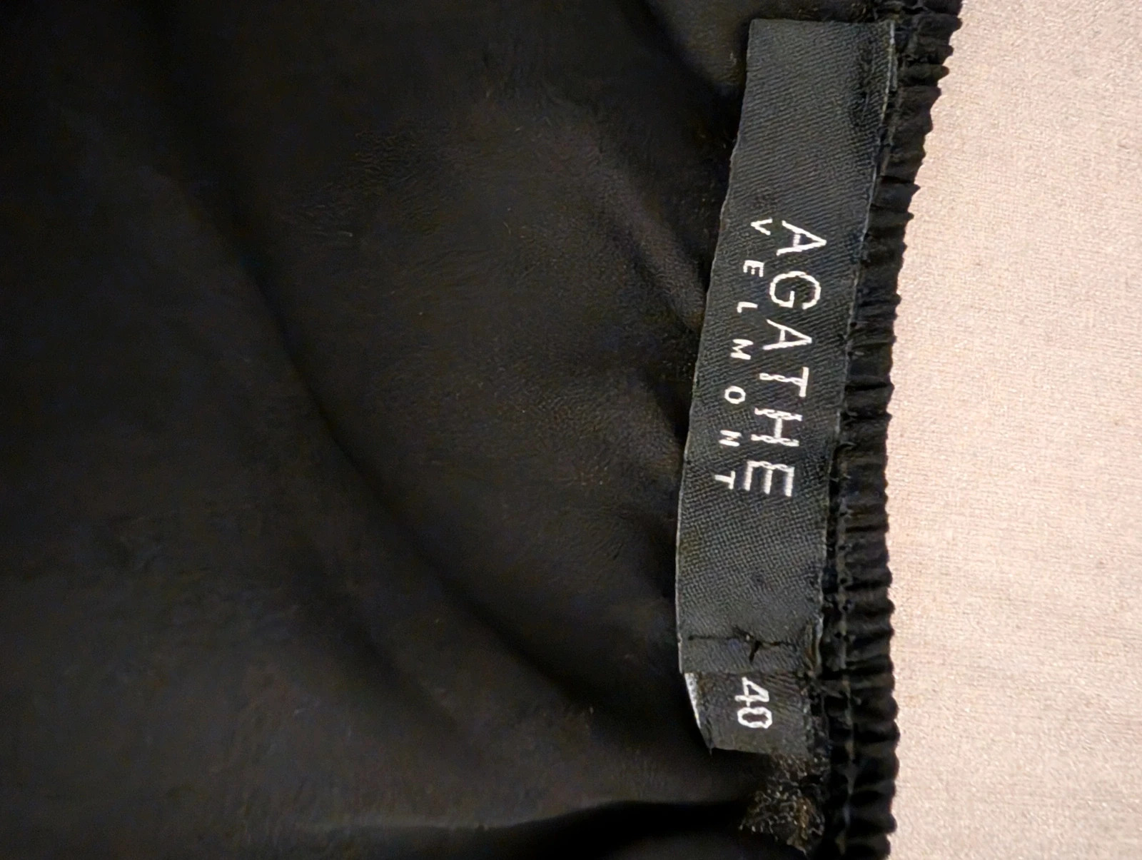 Débardeur effet satiné noir et blanc motig / Taille 40 – Agathe Velmont – taille L / 40 / 12 5
