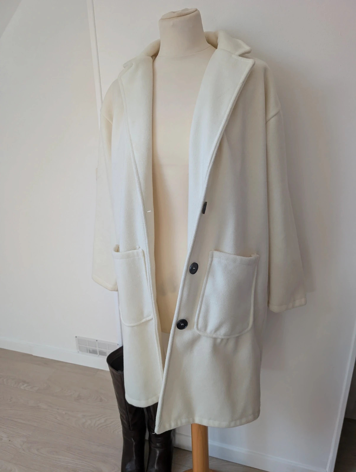 Manteau beige crème hiver TU jusqu'au 42
