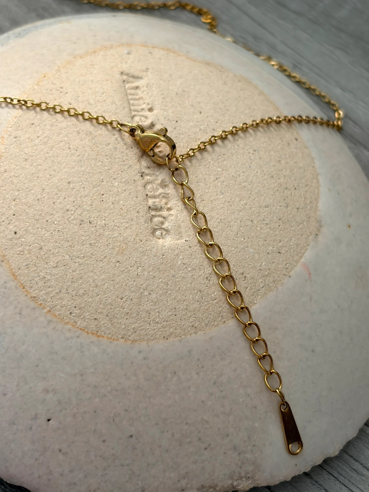 Collier Poire doré en acier inoxydable 304 3