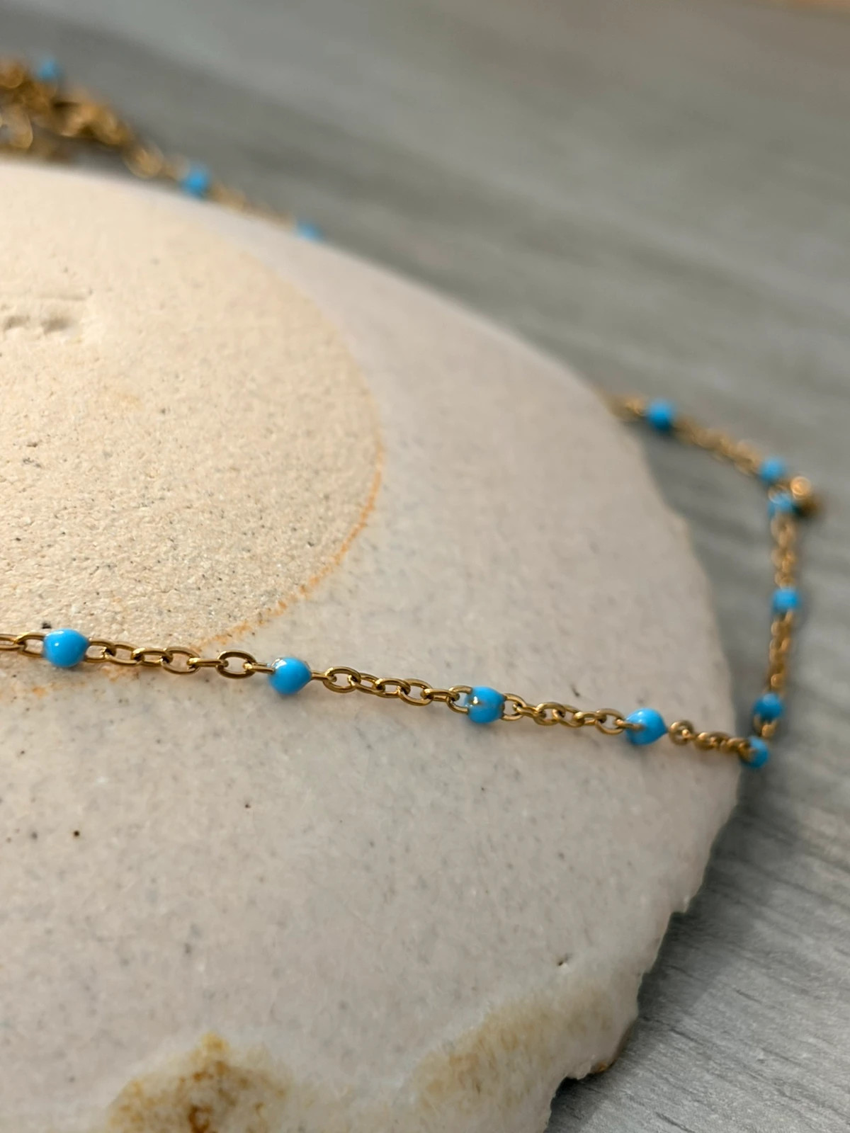 Collier perles bleues - Acier inoxydable 304 – Autre 2