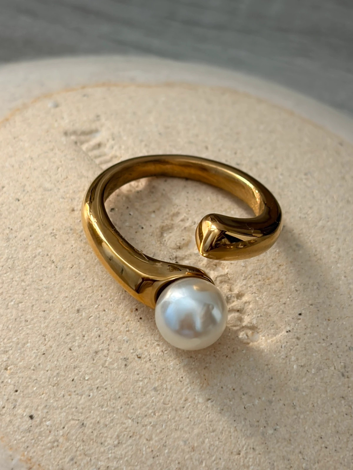Bague perle de culture T 54 - acier inoxydable 304 – Autre – taille 54 2