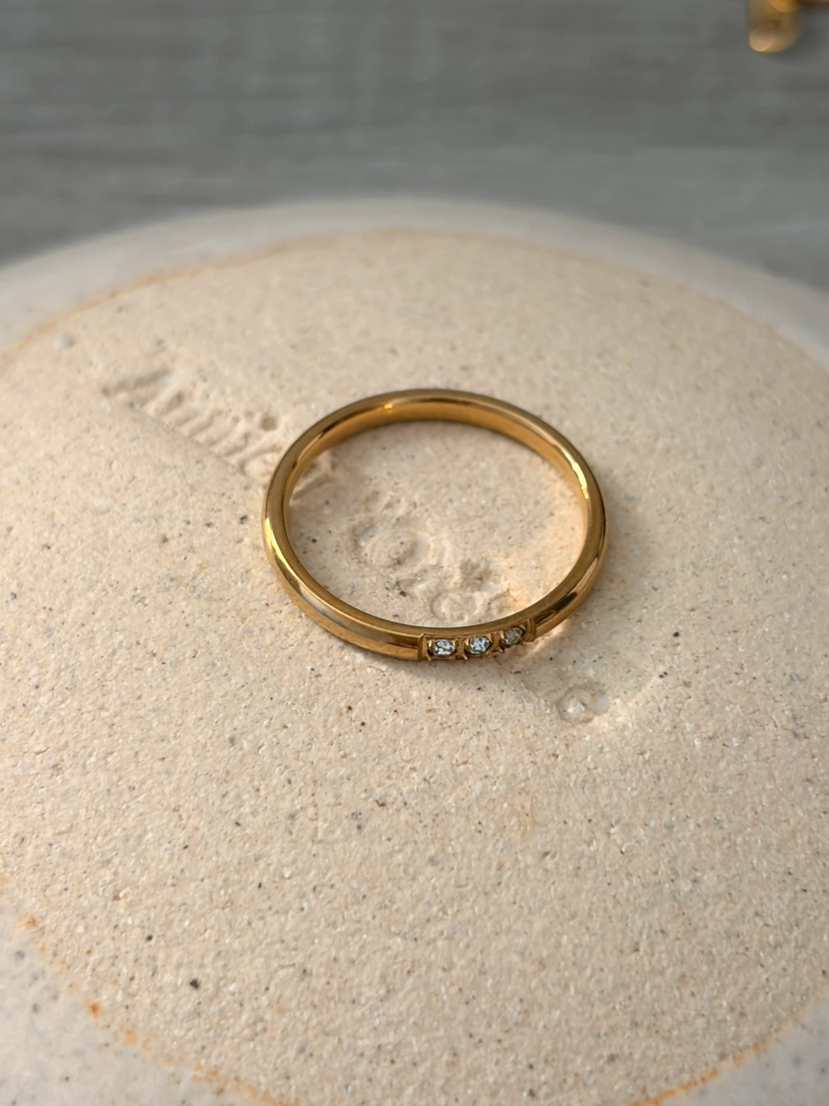 Bague trio de pierre T 54 ou 52 en acier inoxydable 304 – Autre – taille 54 2