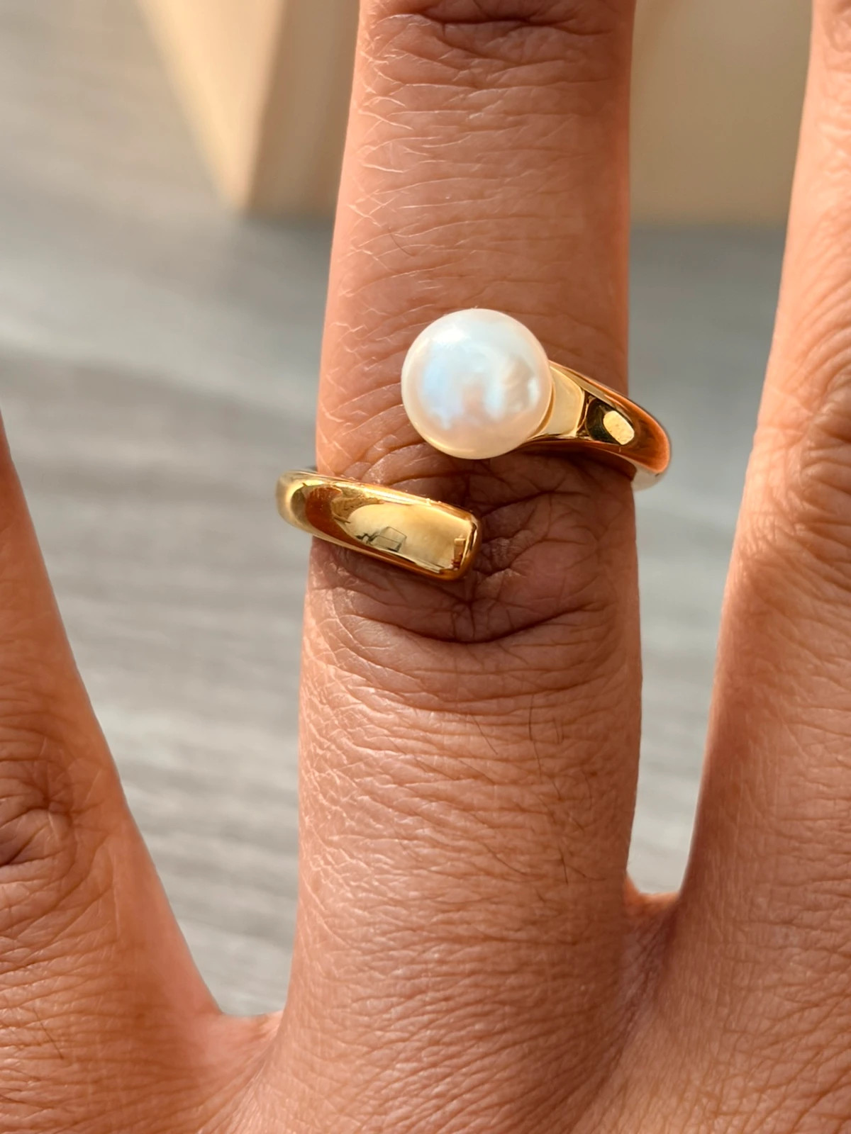 Bague perle de culture T 54 - acier inoxydable 304 – Autre – taille 54 3