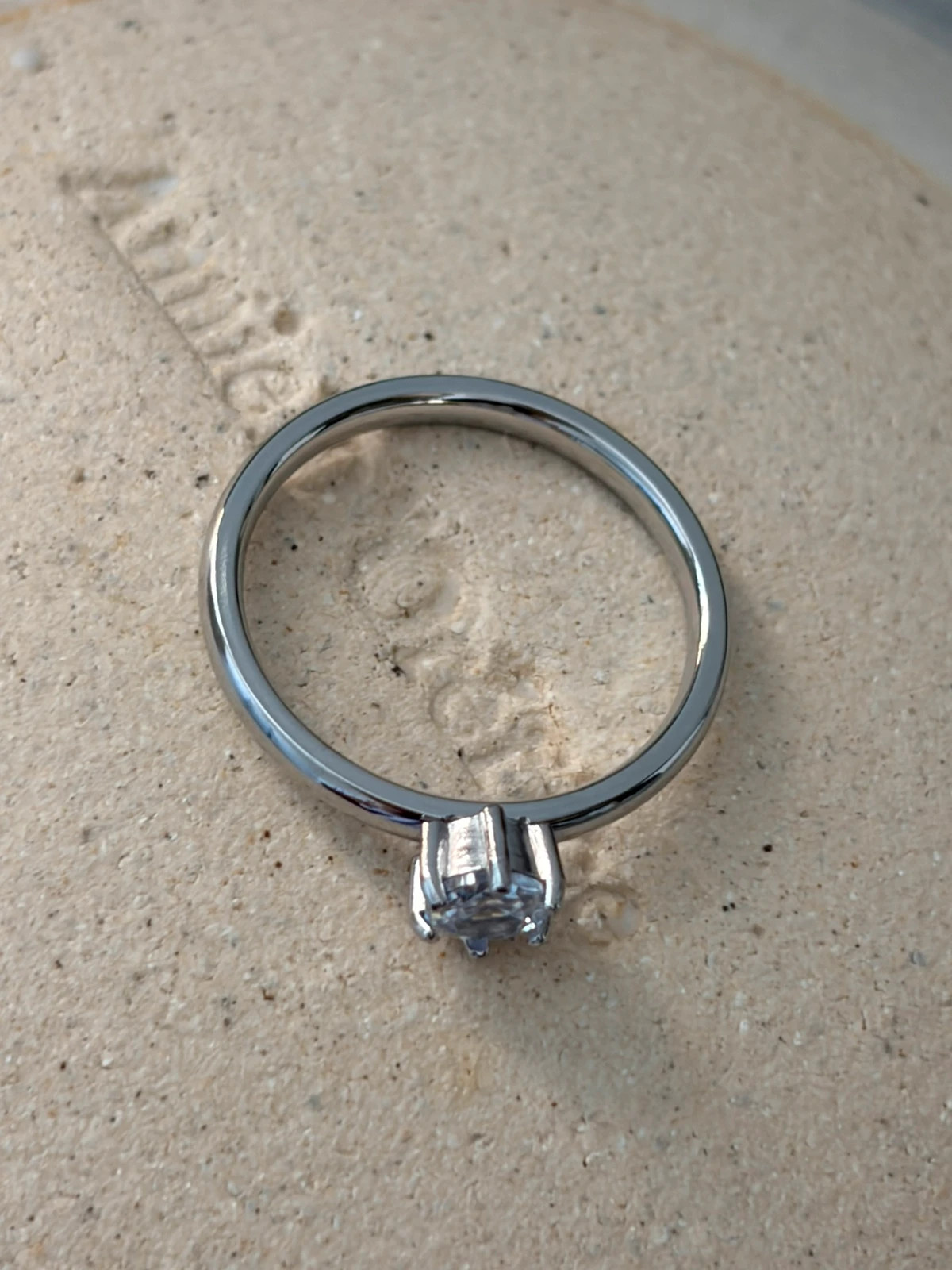 Bague solitaire T54 ou 52- acier inoxydable 304 – Autre – taille 54 2