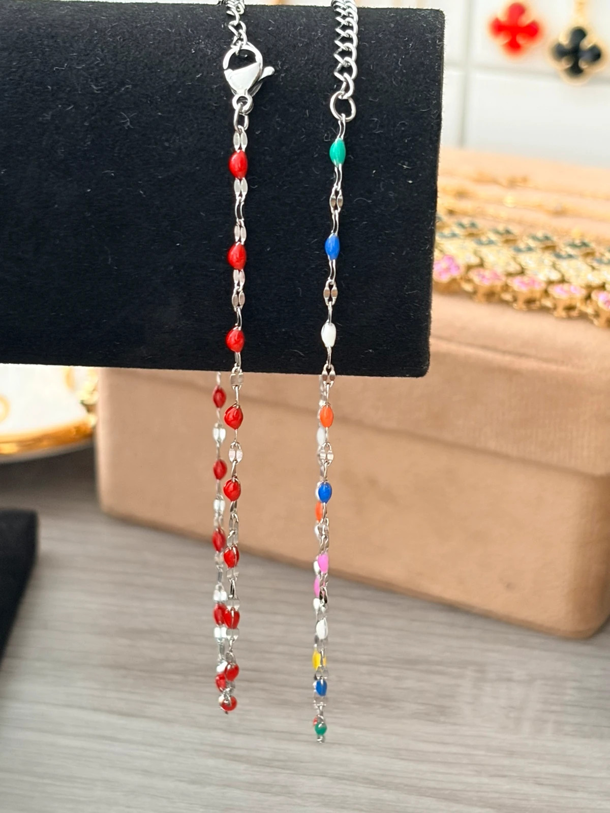Duo de bracelet perles colorées fin tendance - Acier inoxydable 304 – Autre 3