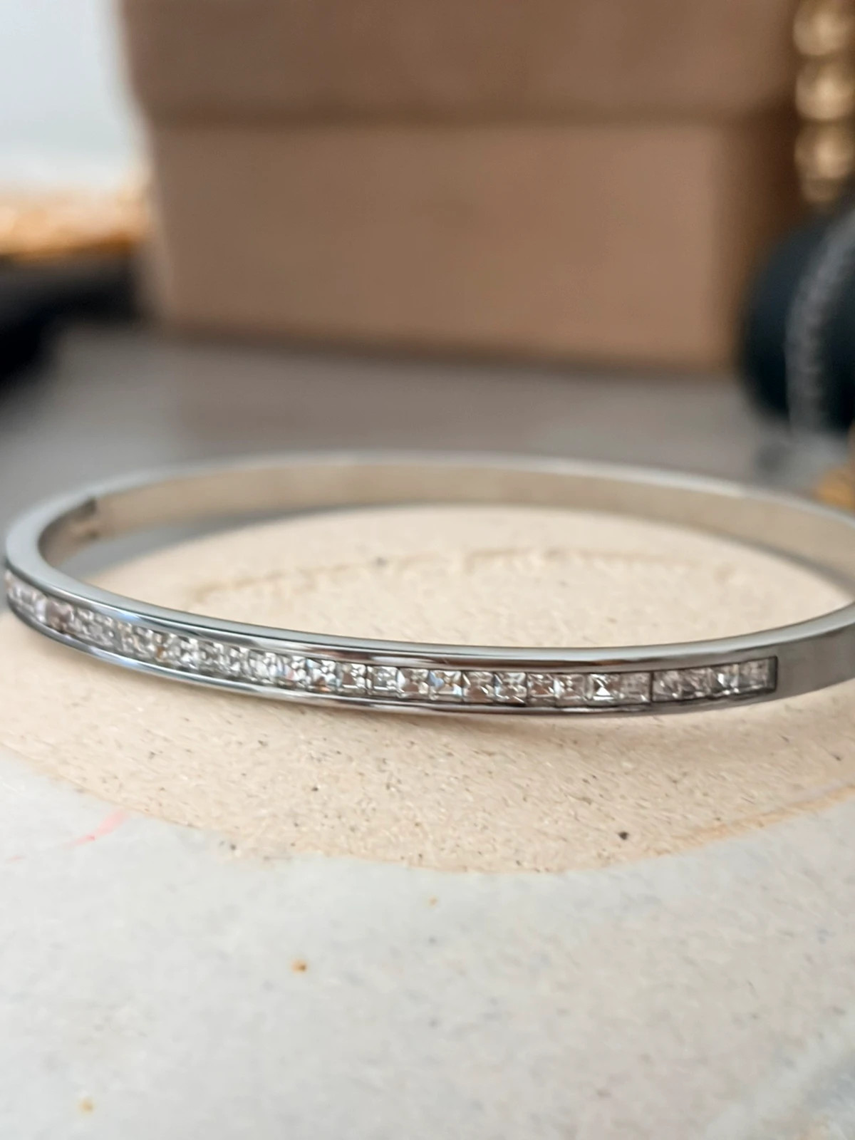 Jonc / Bracelet Rivière acier inoxydable 304