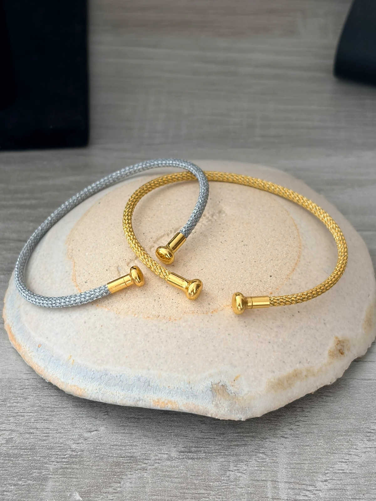 Lot bracelets en nylon jaune et gris - extensible – Autre – taille Taille unique 3