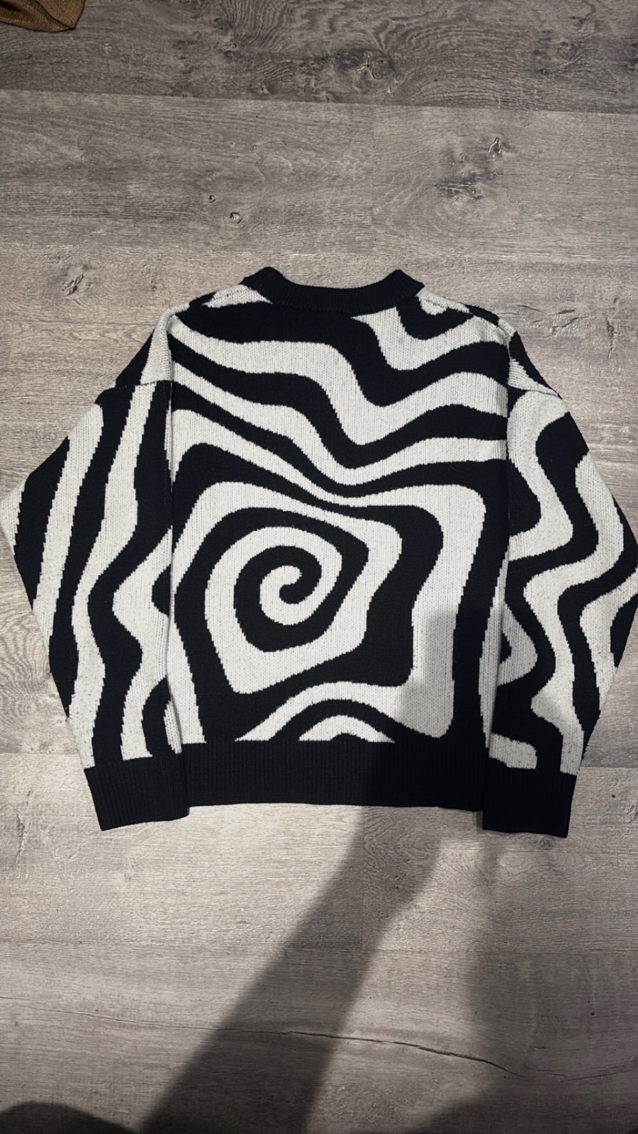 Bershka pull maille graphique noir blanc S – Bershka – taille S 2