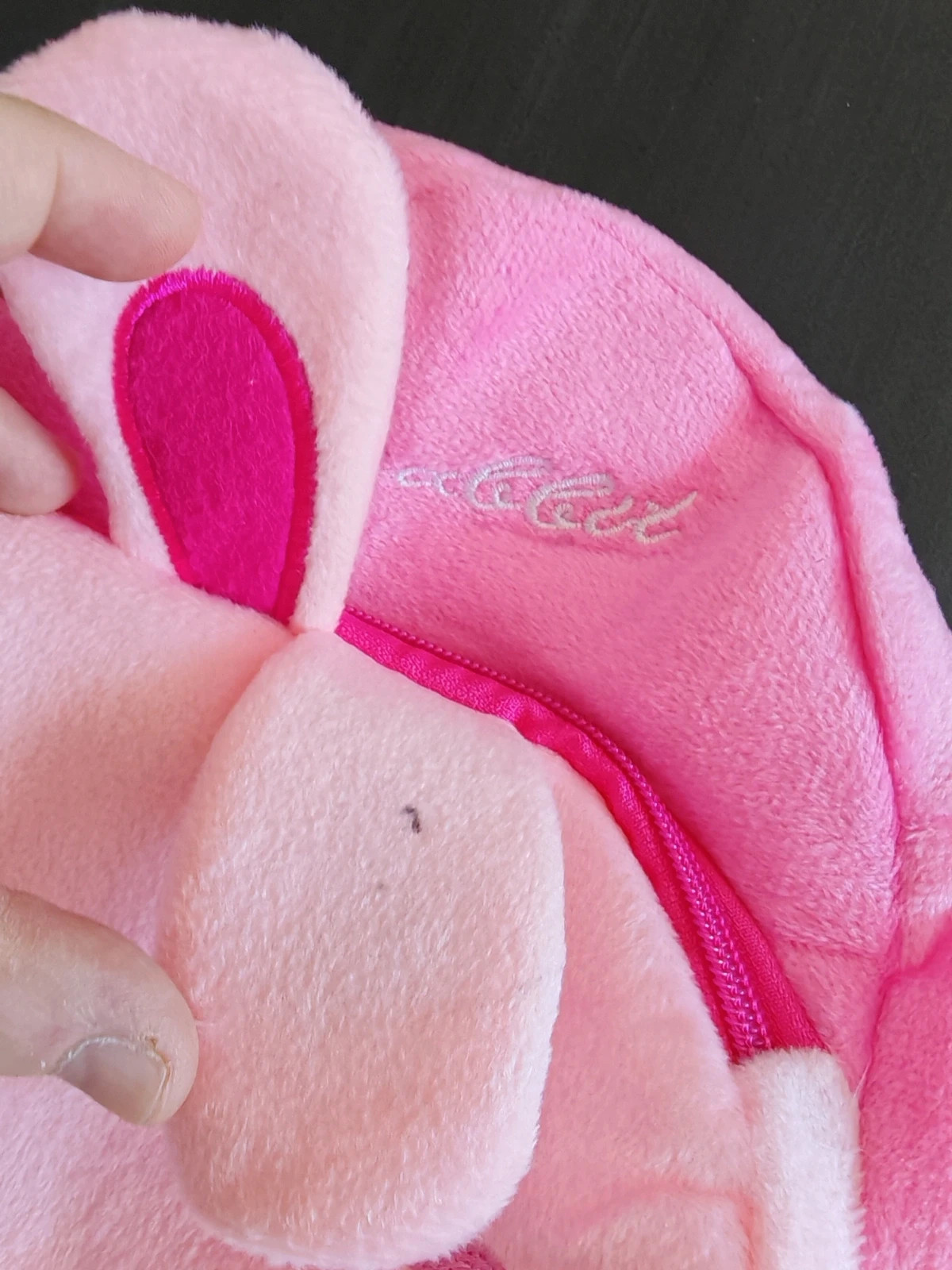 Petit sac à dos Lapin rose en peluche – Très mignon – Enfant – Love 4