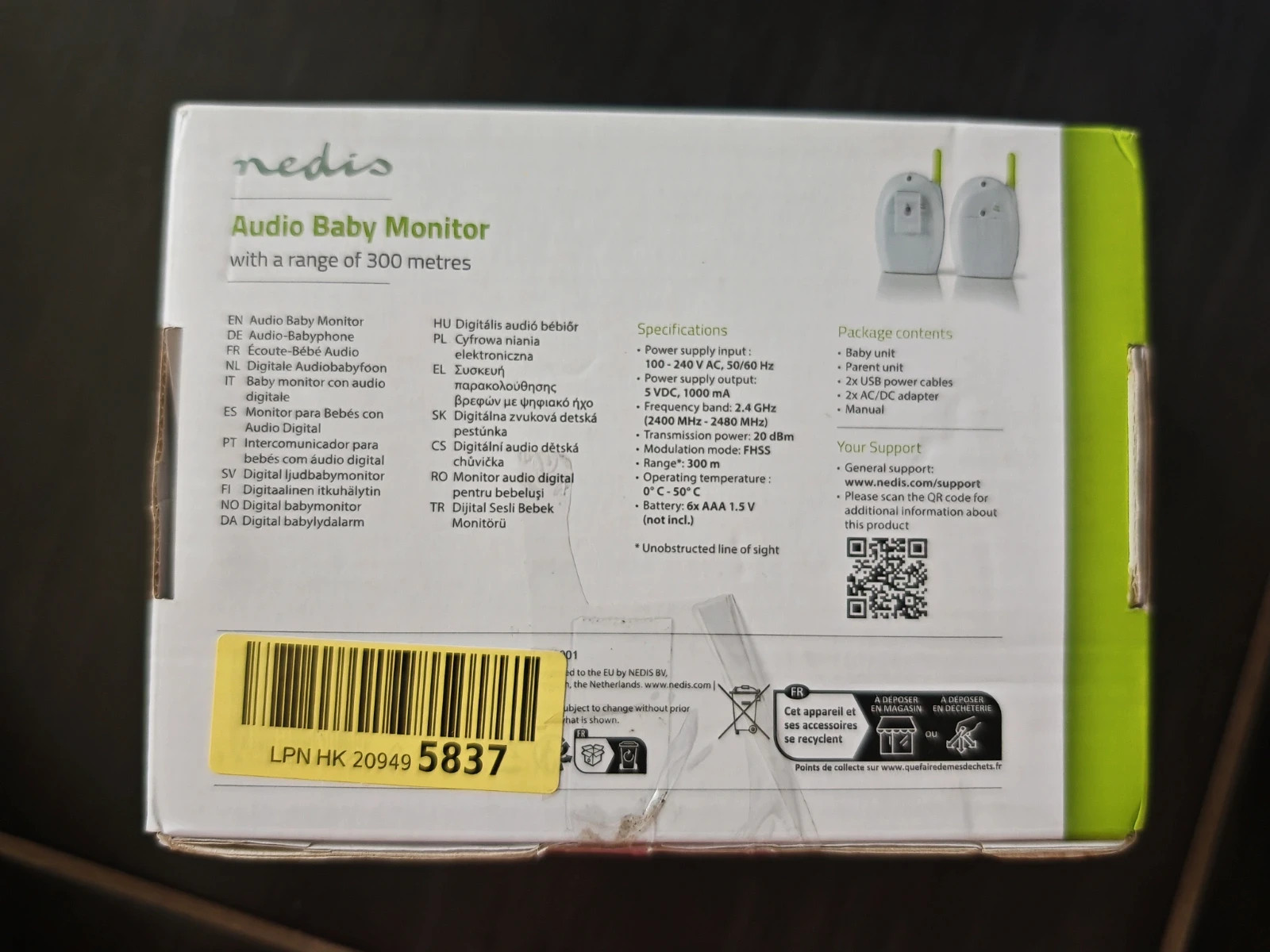 Babyphone audio Nedis 300 m – Nedis 3
