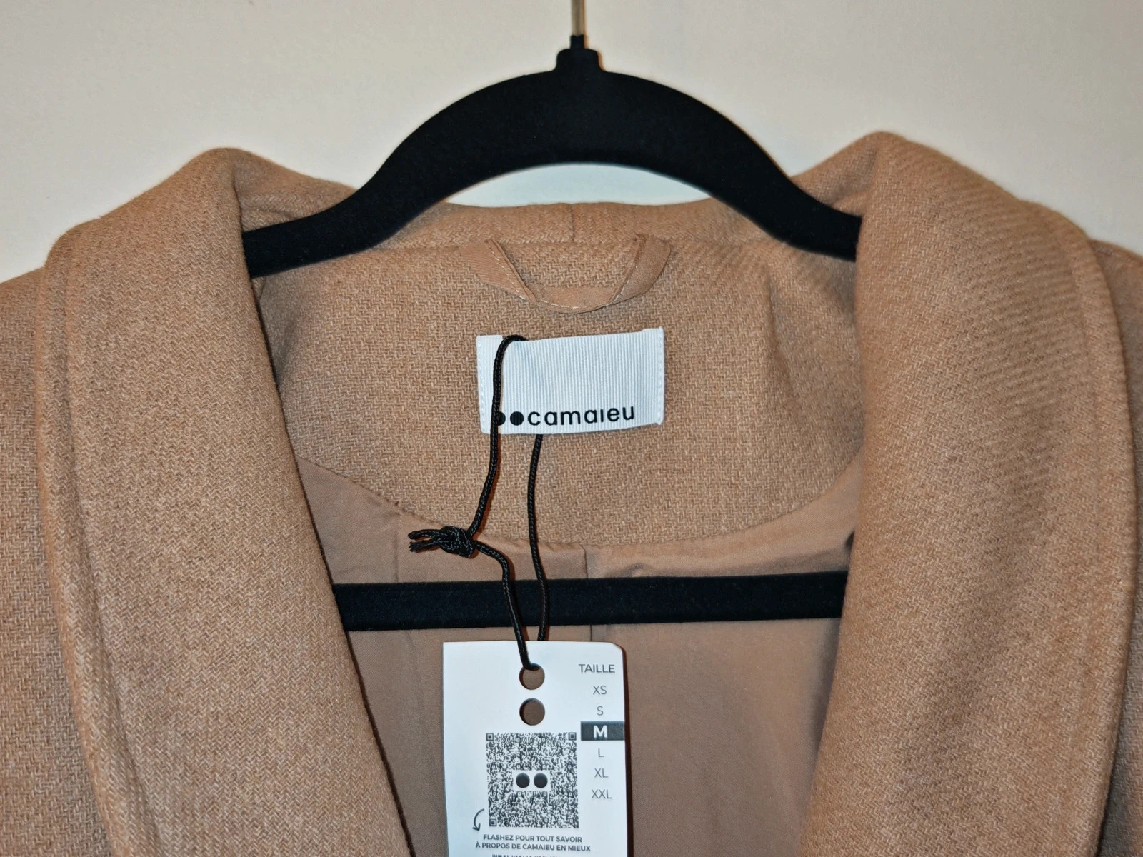 Manteau long Camaïeu Camel – Neuf avec étiquette – Taille M – Camaïeu – taille M / 38 / 10 5