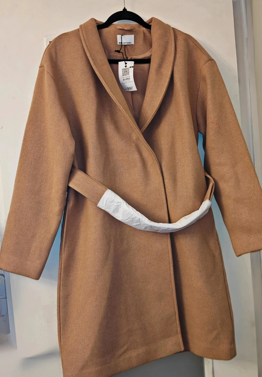 Manteau long Camaïeu Camel – Neuf avec étiquette – Taille M