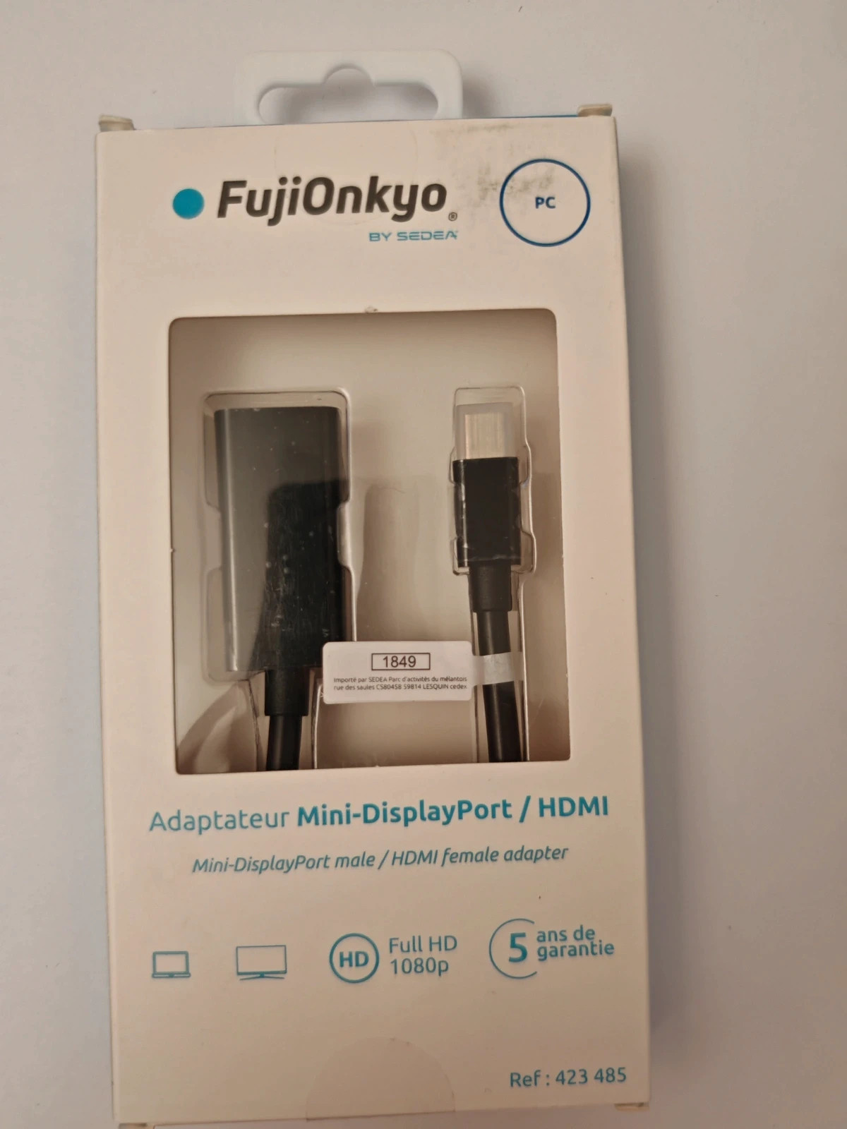 Adaptateur Mini DisplayPort vers HDMI FujiOnkyo – Full HD 1080p – Neuf