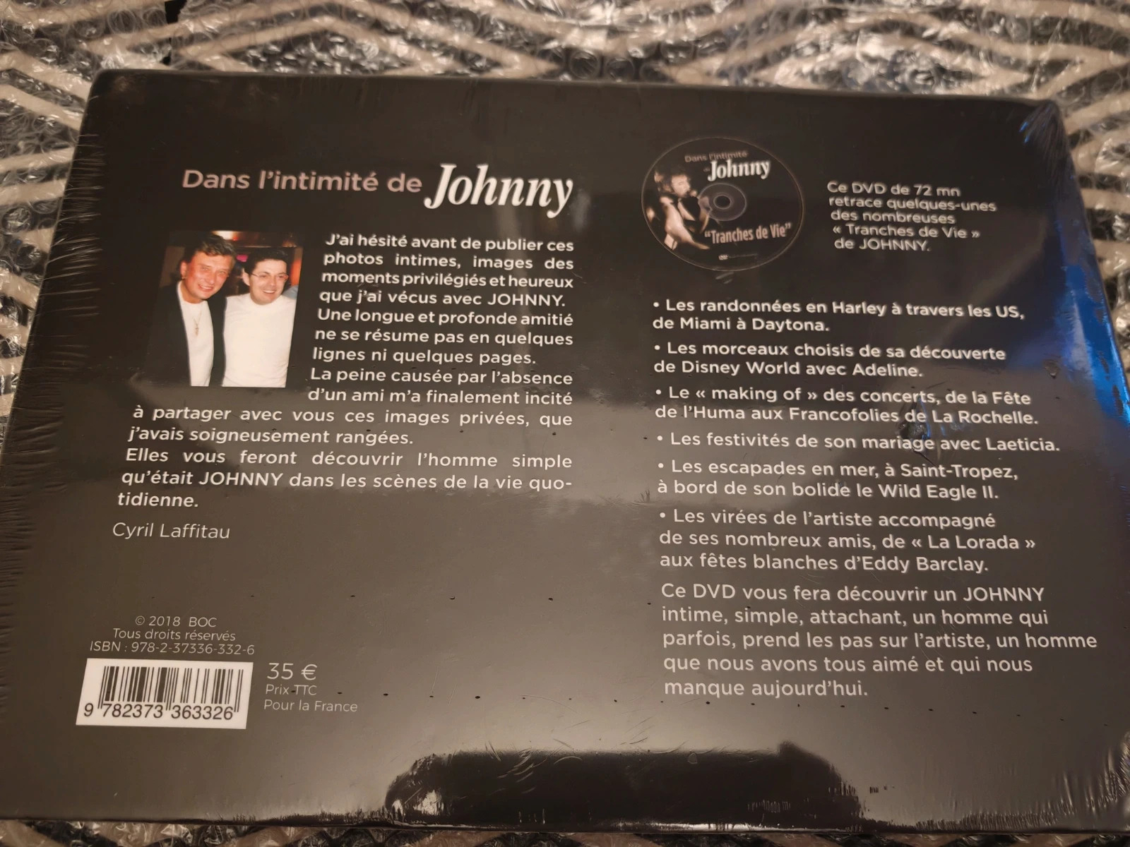 Johnny Hallyday – Livre + DVD Neuf sous blister – 172 photos inédites 2