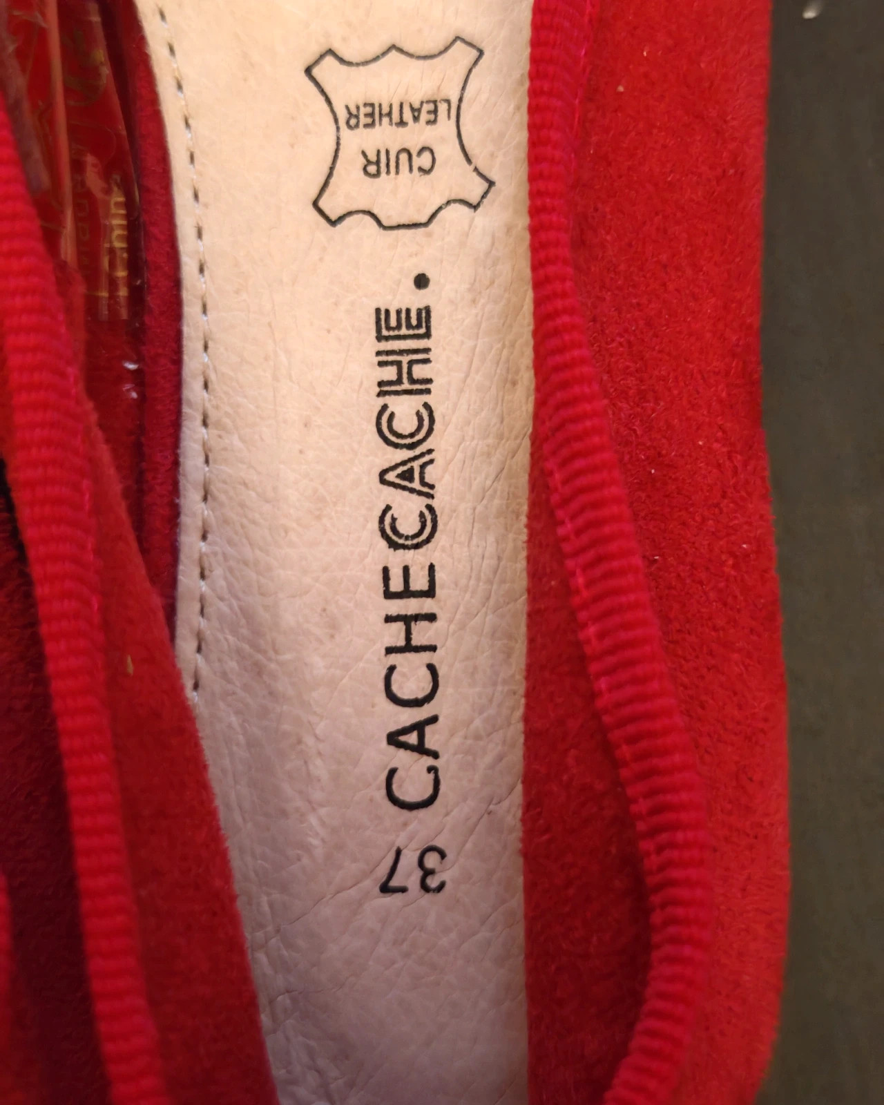 Ballerines Cache Cache rouges en cuir – Taille 37 – Cache Cache – taille 37 2
