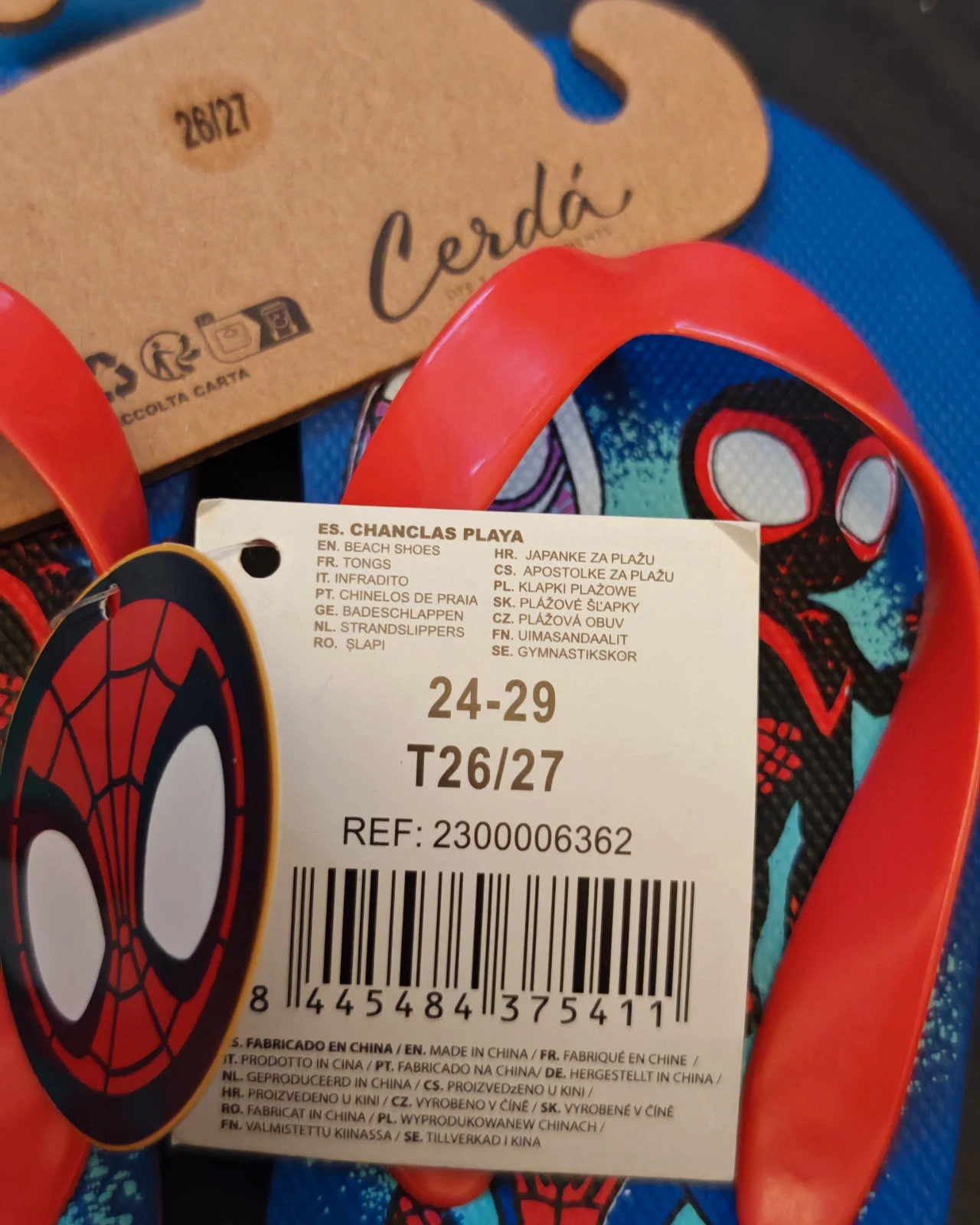 Tongs Spider-Man Marvel T26/27 – Neuves avec étiquette – Spiderman – taille 26 2