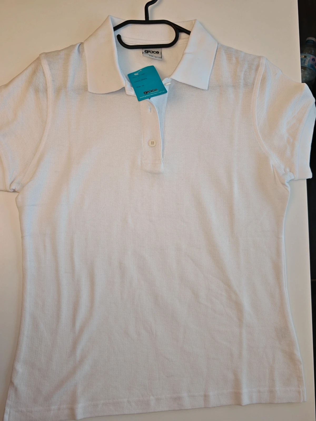 Polo femme Grace Collection blanc – 100 % coton – Neuf avec étiquette – Taille 10 – Grace – taille 10 ans / 140 cm 3