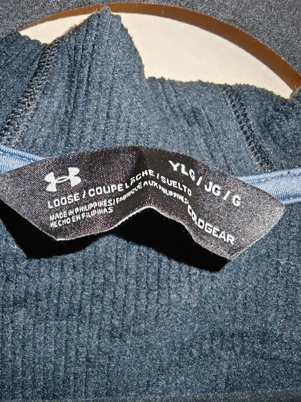 Under Armour ColdGear junior à capuche 1/2 zip noir/gris YLG 12-13 ans – Under Armour – taille 12 ans / 152 cm 3